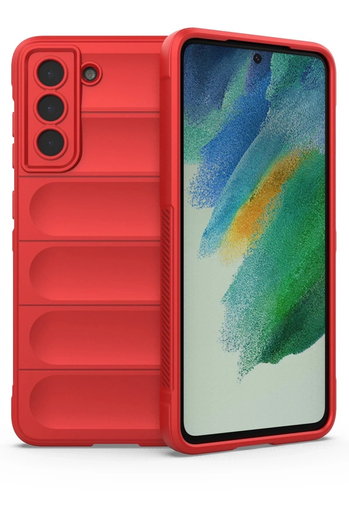 Mey İthalat® Samsung Galaxy S22 Plus Kılıf Optimum Silikon - Kırmızı