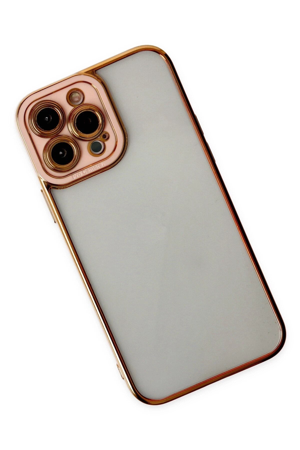 Mey İthalat® iPhone 13 Pro Kılıf Liva Lens Silikon - Rose