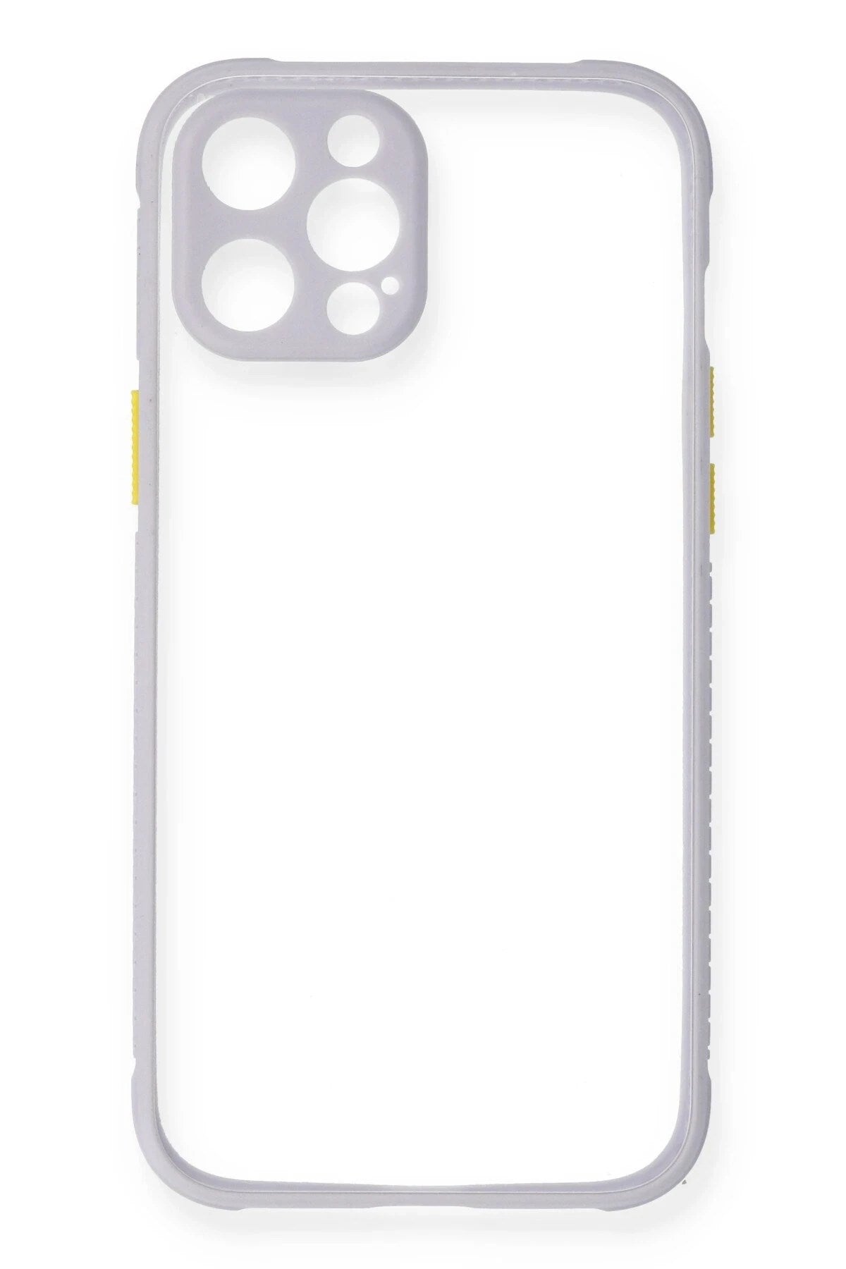 Mey İthalat® iPhone 12 Kılıf Miami Şeffaf Silikon - Lila