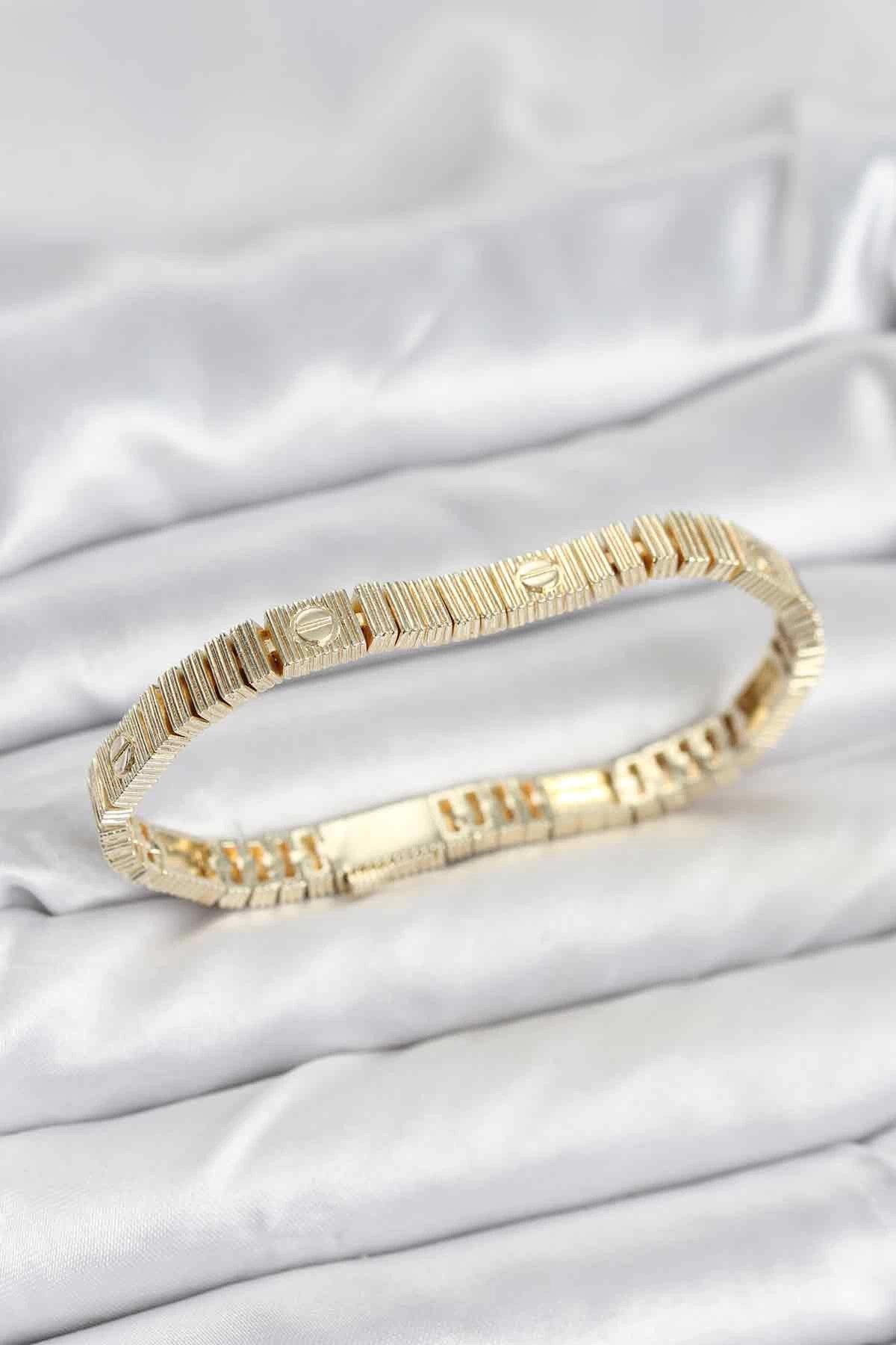 Mey İthalat® Gold Renk Vip Seri Bileklik