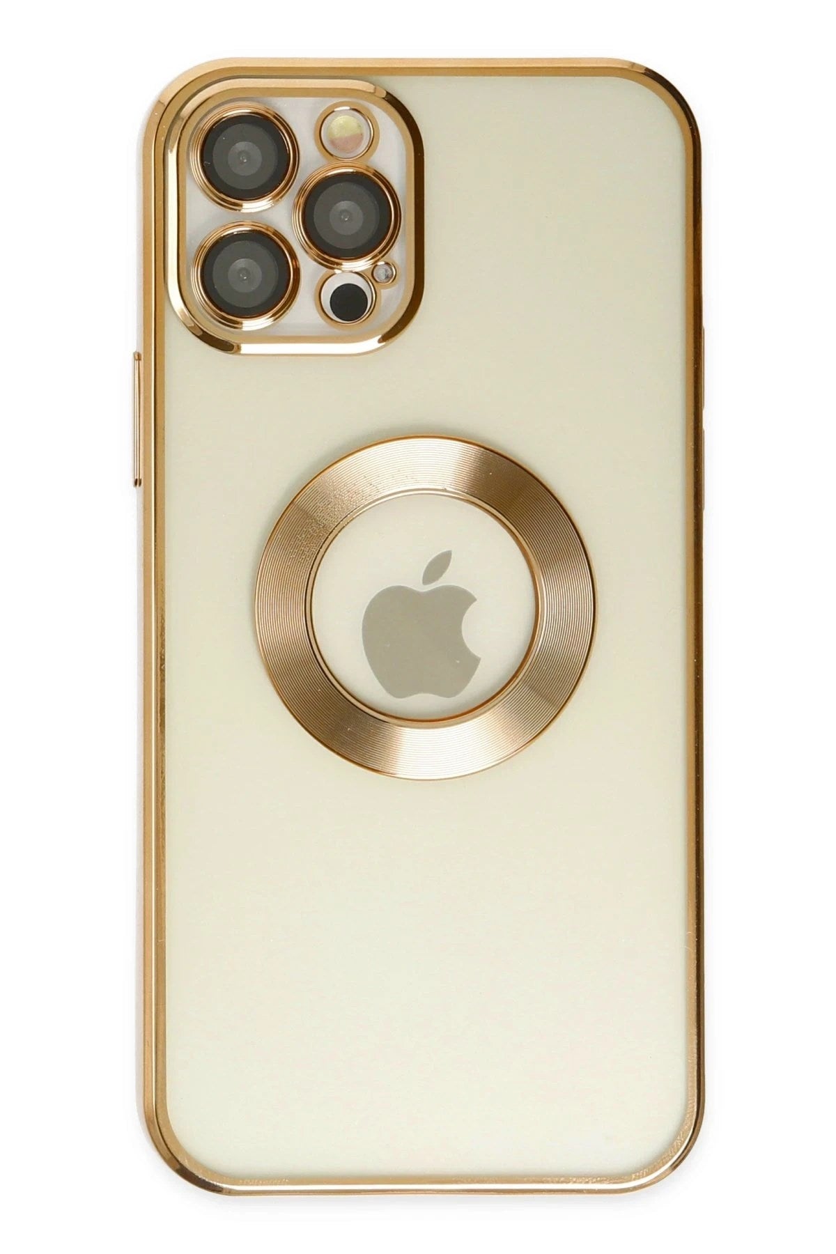 Mey İthalat® iPhone 12 Pro Kılıf Slot Silikon - Gold