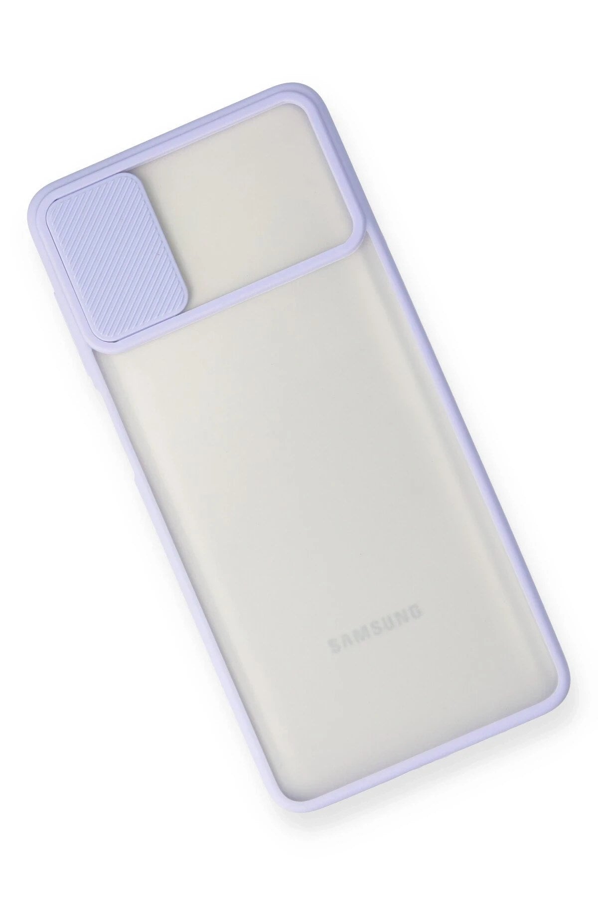 Mey İthalat® Samsung Galaxy M51 Kılıf Palm Buzlu Kamera Sürgülü Silikon - Lila