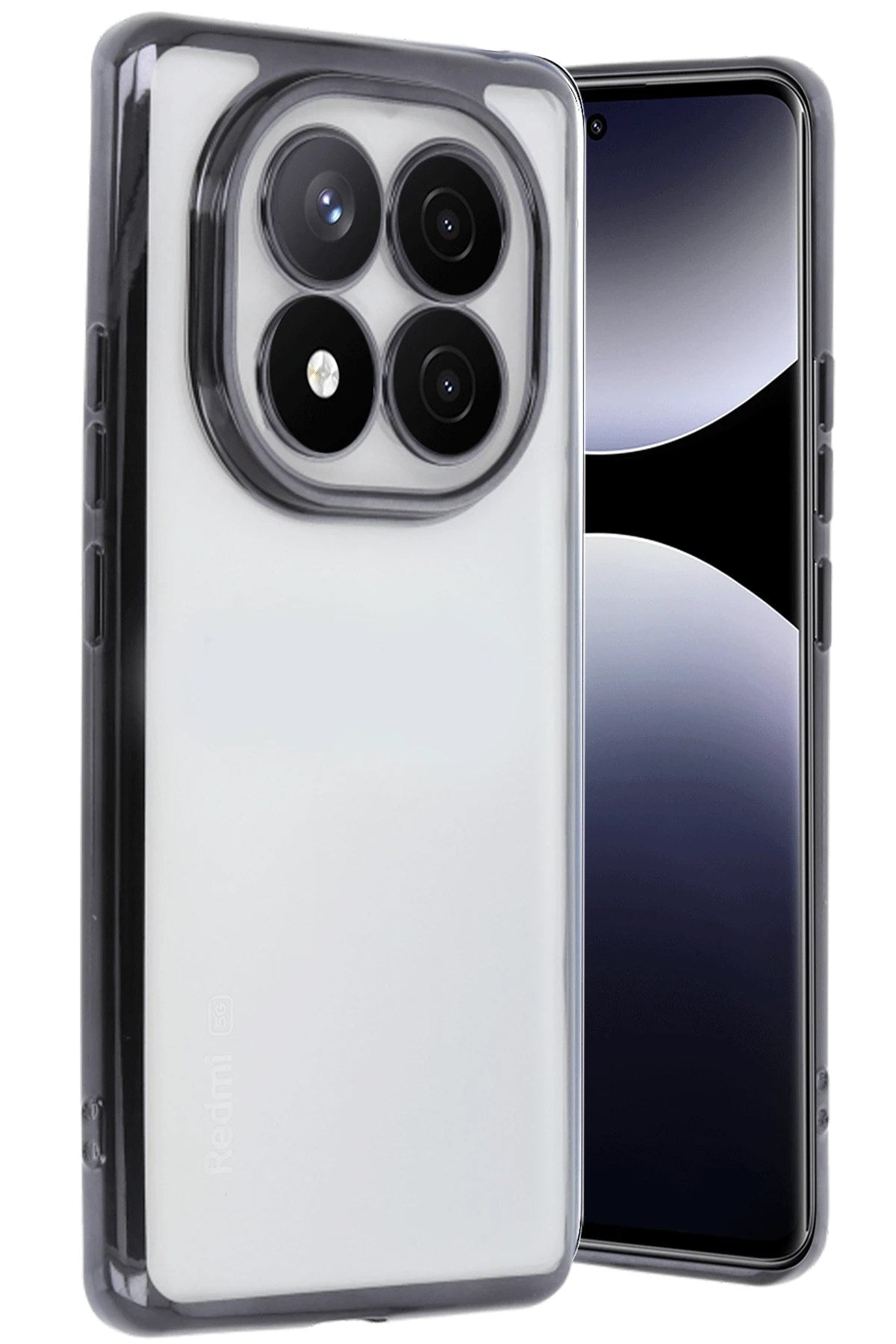 Mey İthalat® Redmi Note 14 Pro 5G Kılıf Lensli Silikon - Siyah
