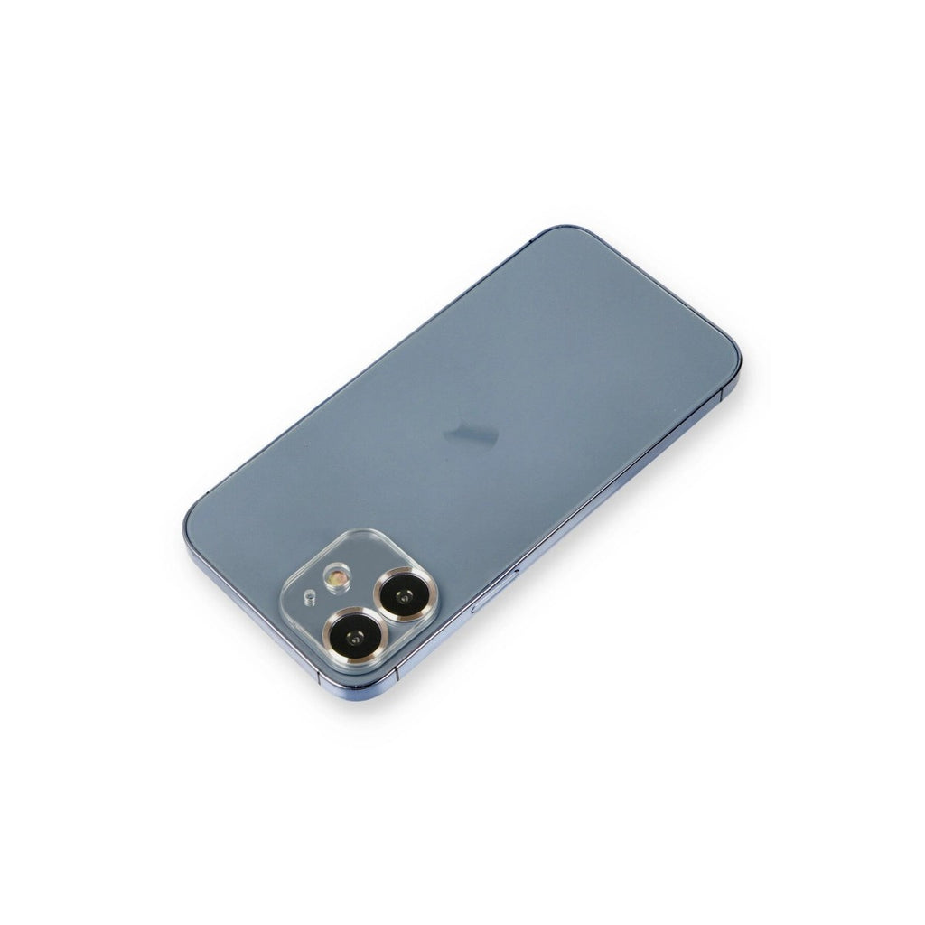 Mey İthalat® iPhone 12 Metal Kamera Lens Koruma Cam - Gold