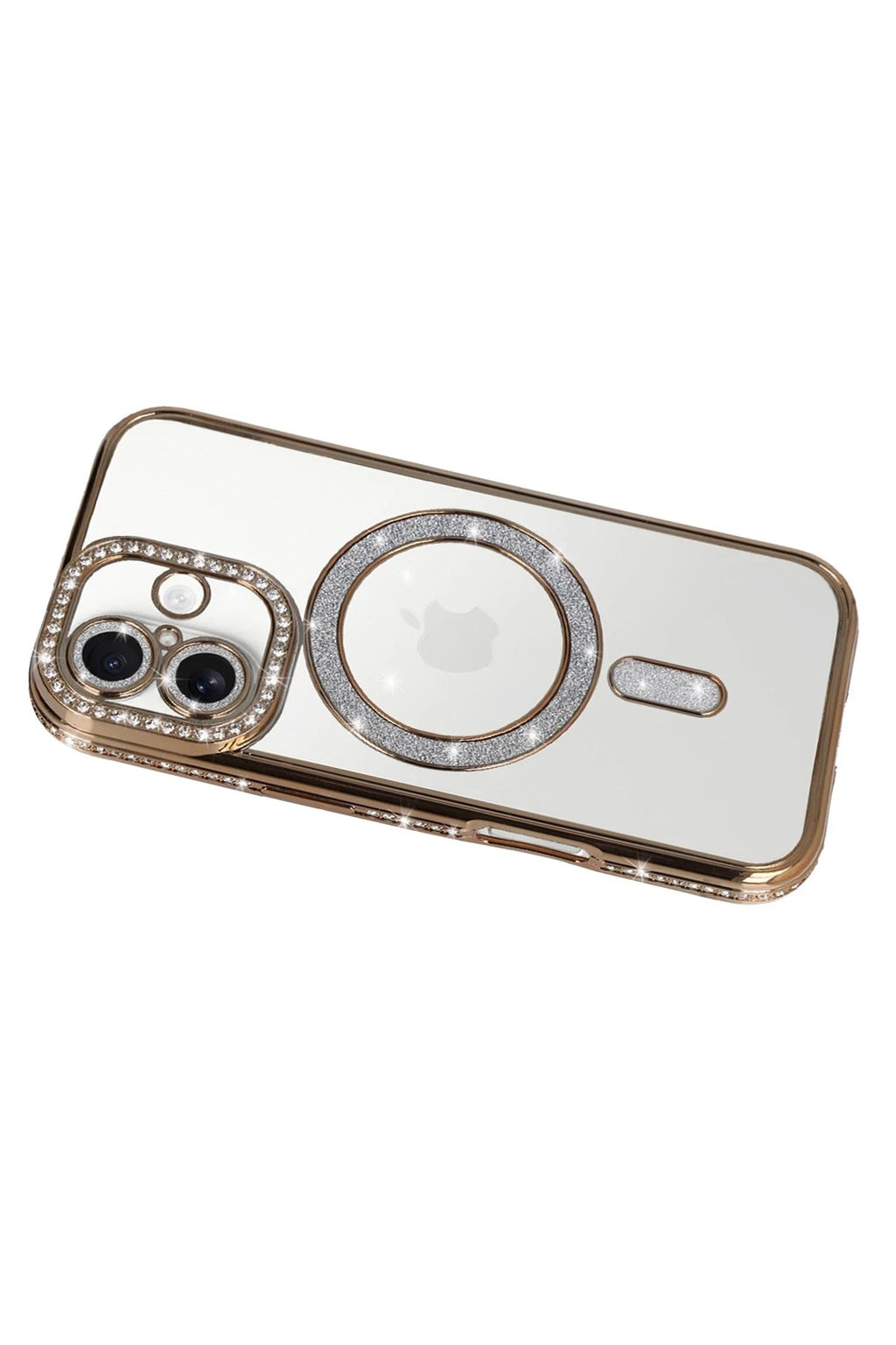 Mey İthalat® iPhone 17 Joke Simli Magneticsafe Kılıf - Gold