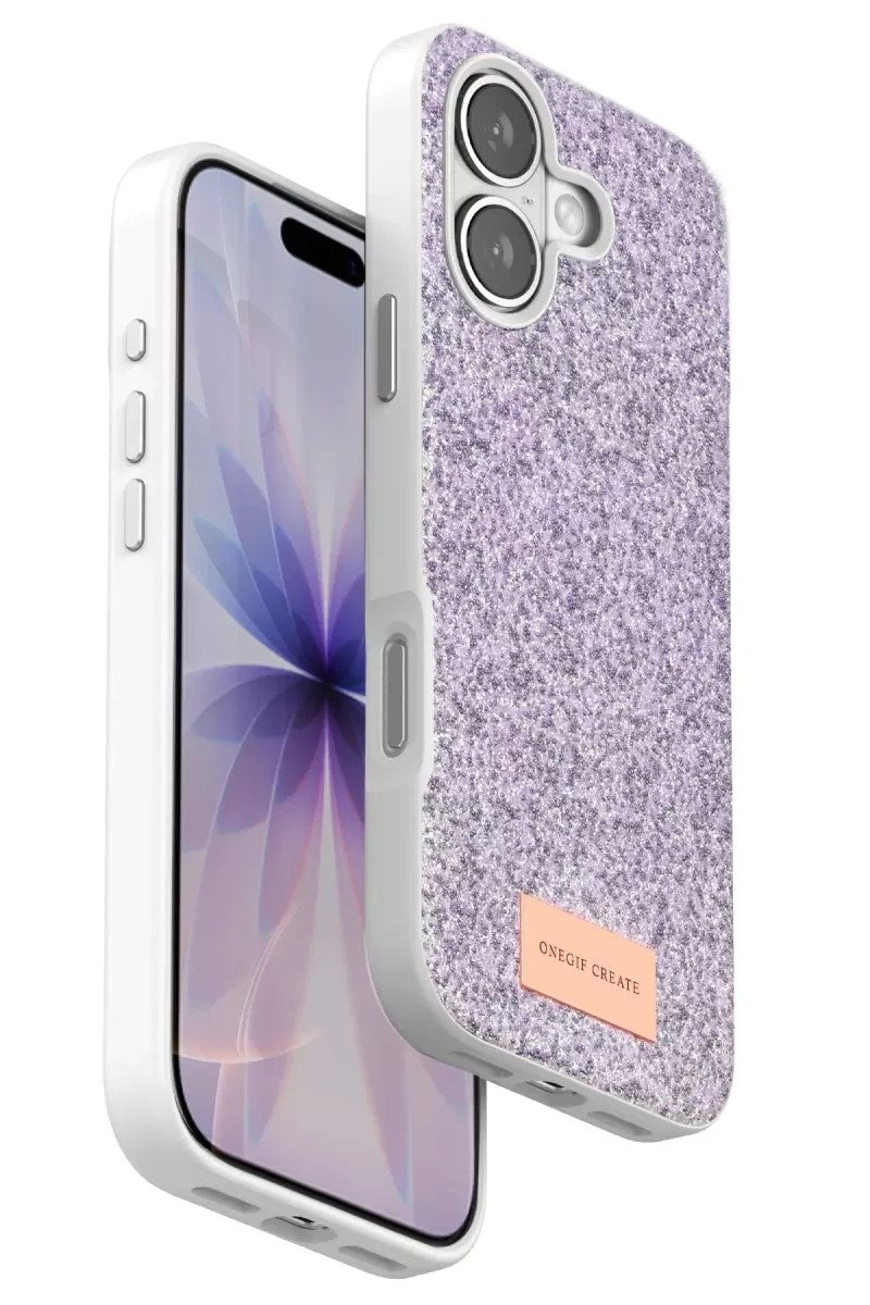 Mey İthalat® iPhone 17 Bright Simli Kapak - Lila