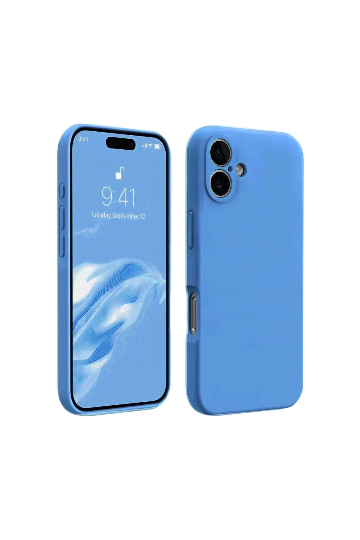 Mey İthalat® iPhone 16 Plus Kılıf First Silikon - Mavi