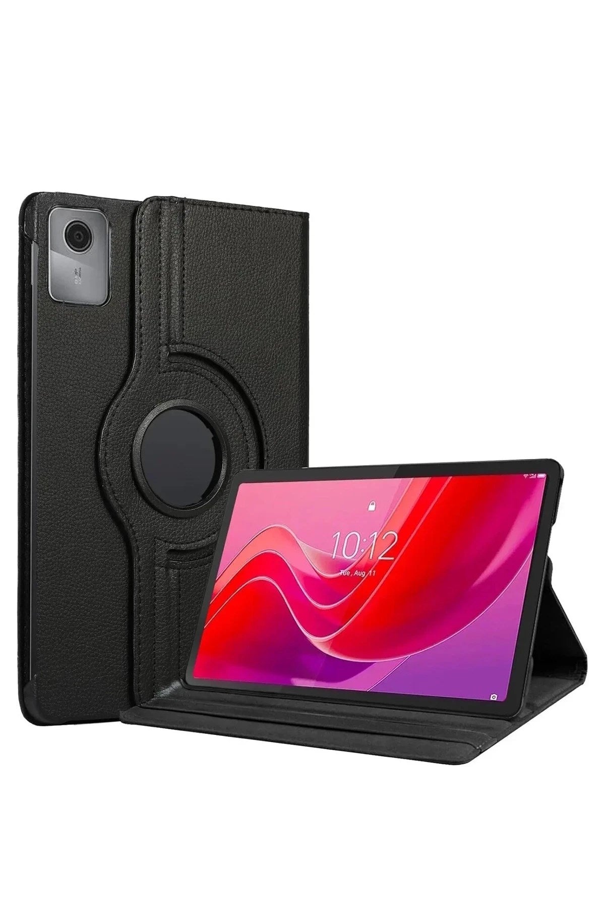 Mey İthalat® Lenovo Tab M11 TB330FU 360 Tablet Deri Kılıf - Siyah