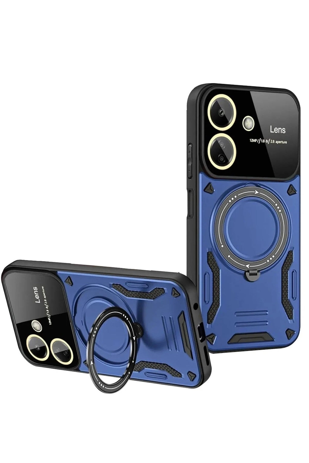 Mey İthalat® Redmi 13C Kılıf Joy Lens Standlı Kapak - Lacivert