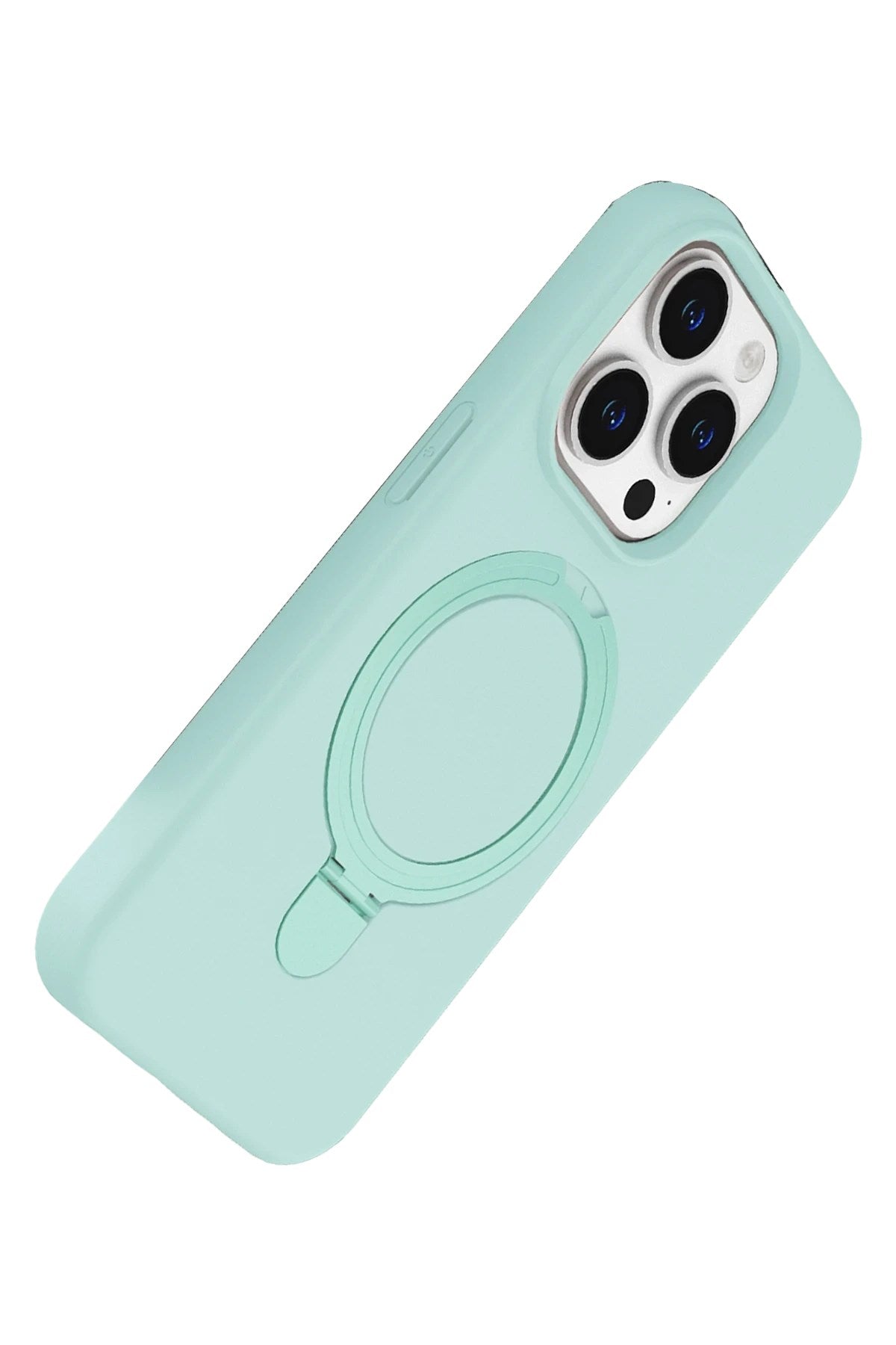 Mey İthalat® iPhone 15 Pro Max Regal Magsafe Standlı Kapak - Su Yeşili