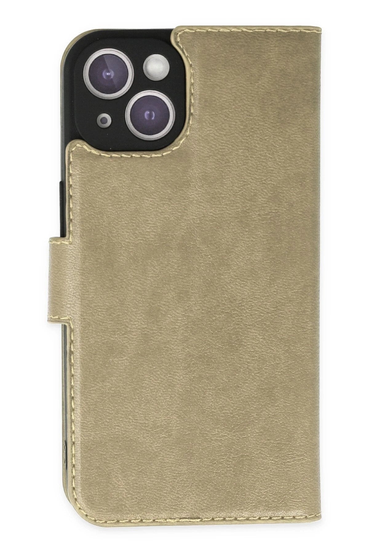 Mey İthalat® iPhone 14 Plus Kılıf Trend S Plus Kapaklı Kılıf - Gold