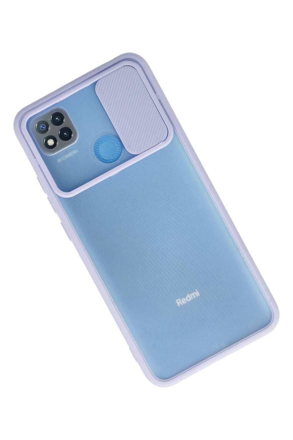 Mey İthalat® Redmi 9C Kılıf Palm Buzlu Kamera Sürgülü Silikon - Lila