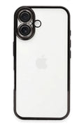 Mey İthalat® iPhone 16 Kılıf Lensli Silikon - Siyah