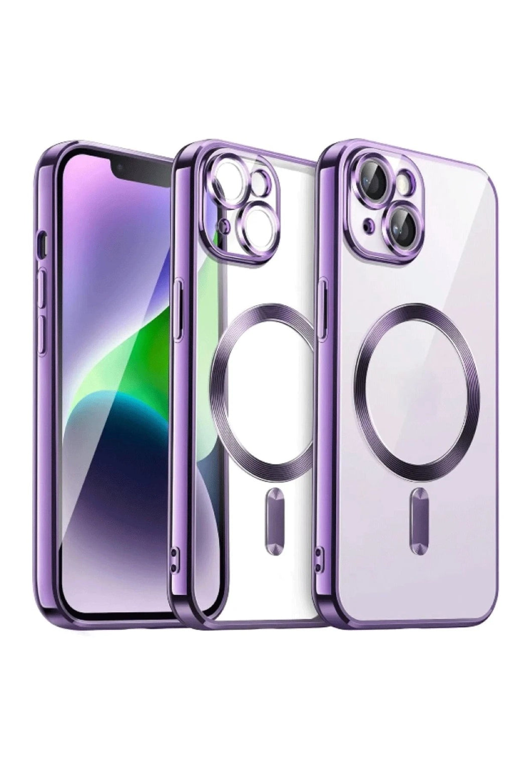 Mey İthalat® iPhone 15 Kılıf Kross Magneticsafe Kapak - Mor