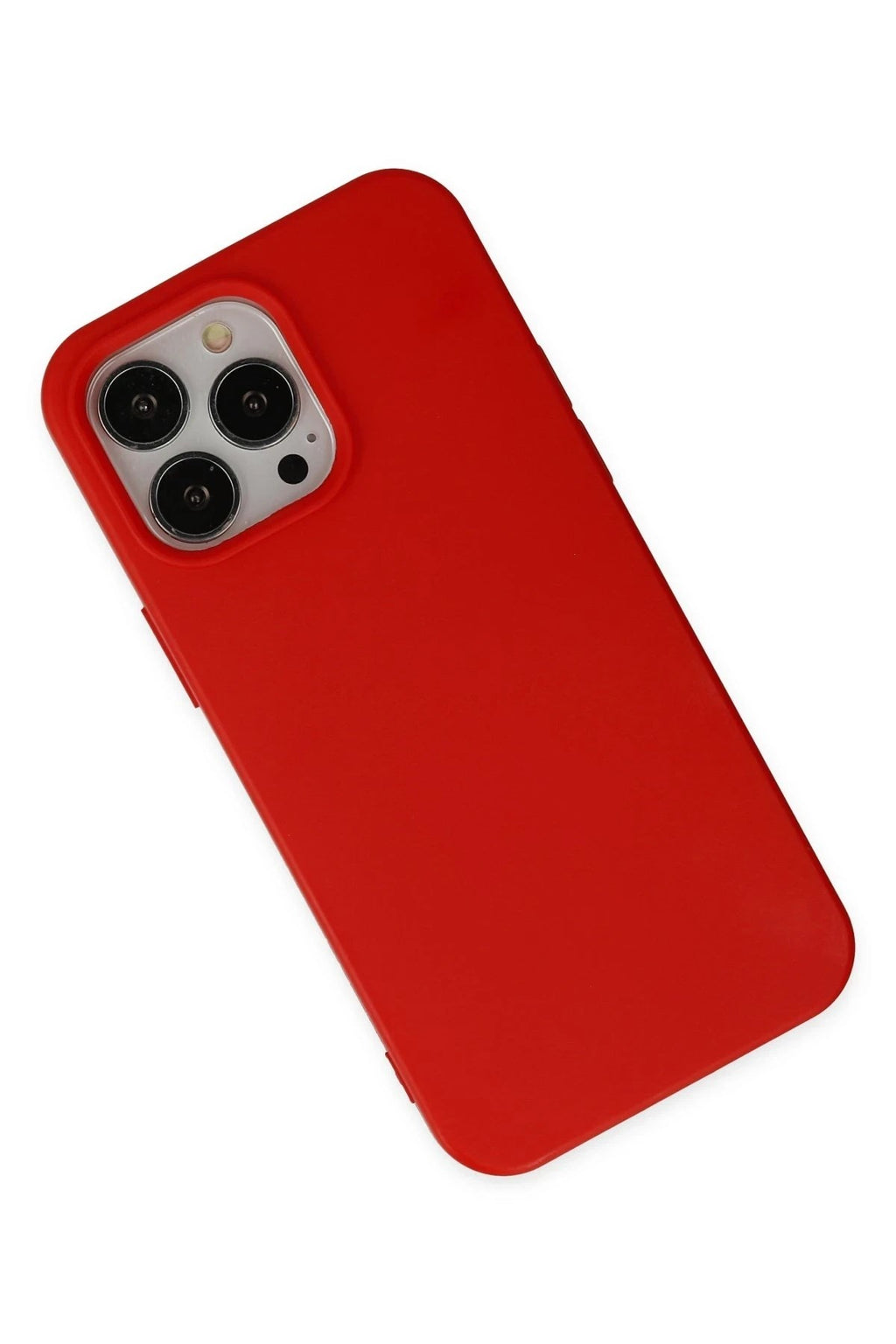 Mey İthalat® iPhone 14 Pro Max Kılıf Nano içi Kadife Silikon - Kırmızı