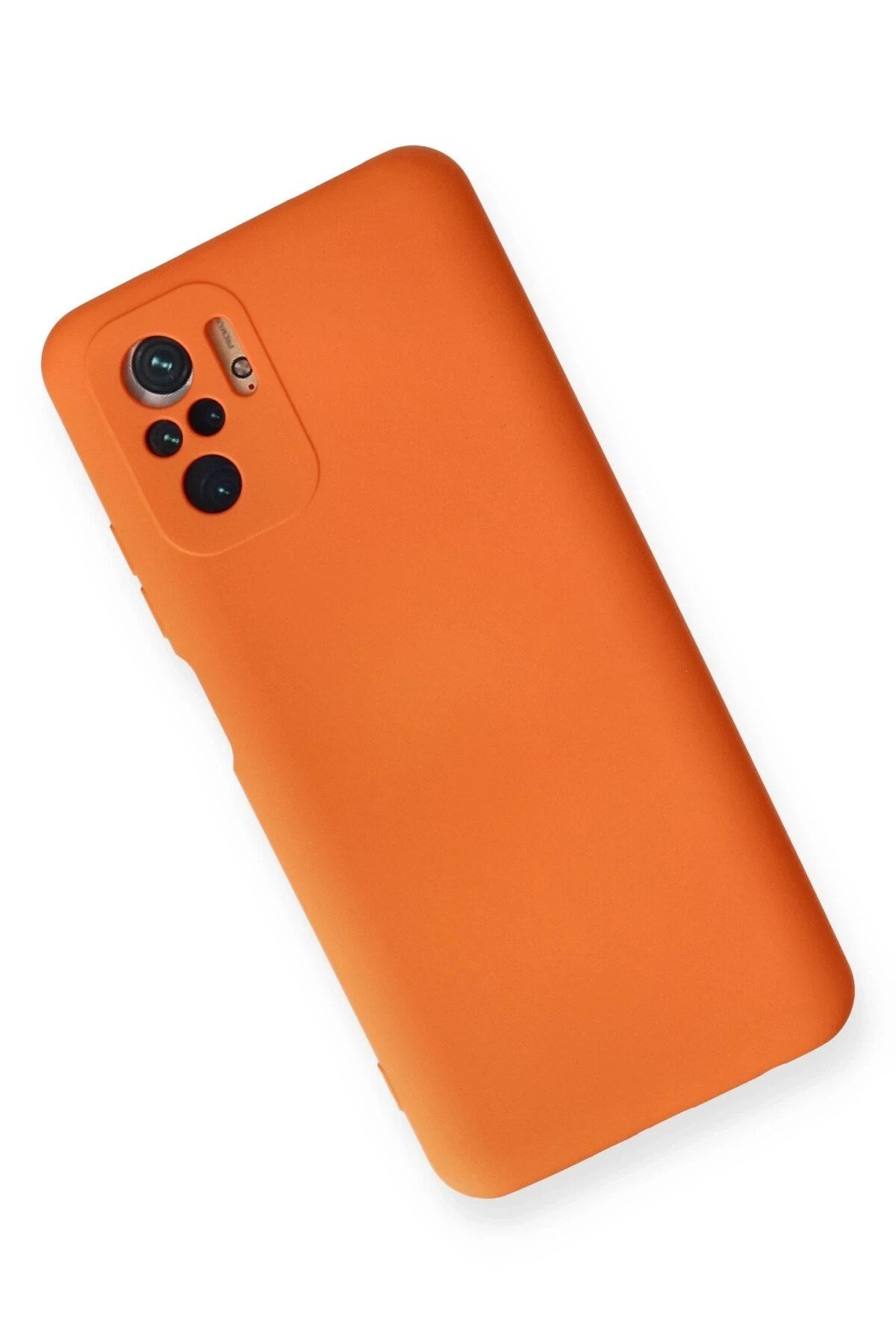 Mey İthalat® Redmi Note 10 Kılıf Nano içi Kadife Silikon - Turuncu