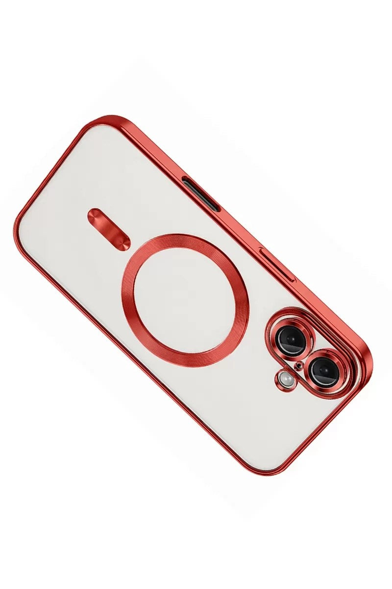 Mey İthalat® iPhone 16 Kılıf Kross Magneticsafe Kapak - Kırmızı