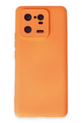 Mey İthalat® Mi 13 Pro Kılıf Nano içi Kadife Silikon - Turuncu
