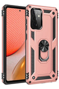 Mey İthalat® Samsung Galaxy A72 Kılıf Sofya Yüzüklü Silikon Kapak - Rose