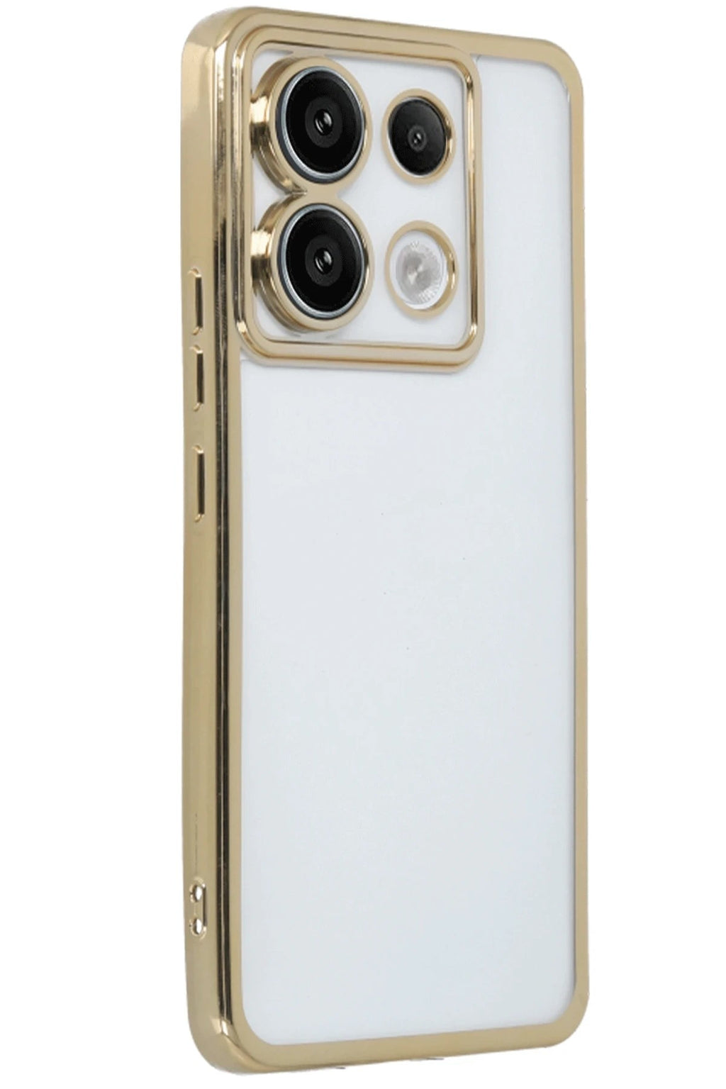 Mey İthalat® Redmi Note 13 Pro 4G Kılıf Lensli Silikon - Gold