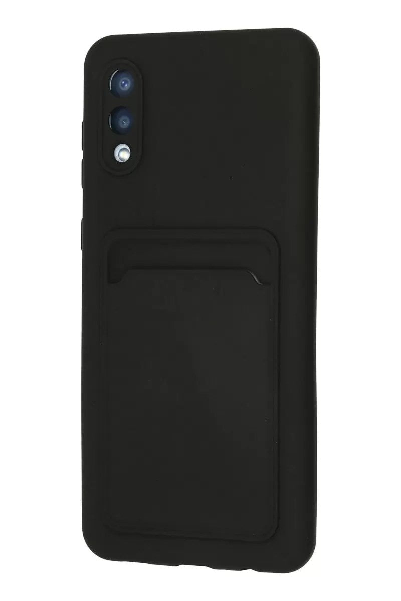 Mey İthalat® Samsung Galaxy A02 Kılıf Kelvin Kartvizitli Silikon - Siyah