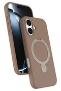 Mey İthalat® iPhone 16 Plus Regal Magsafe Standlı Kapak - Çöl Titanyum