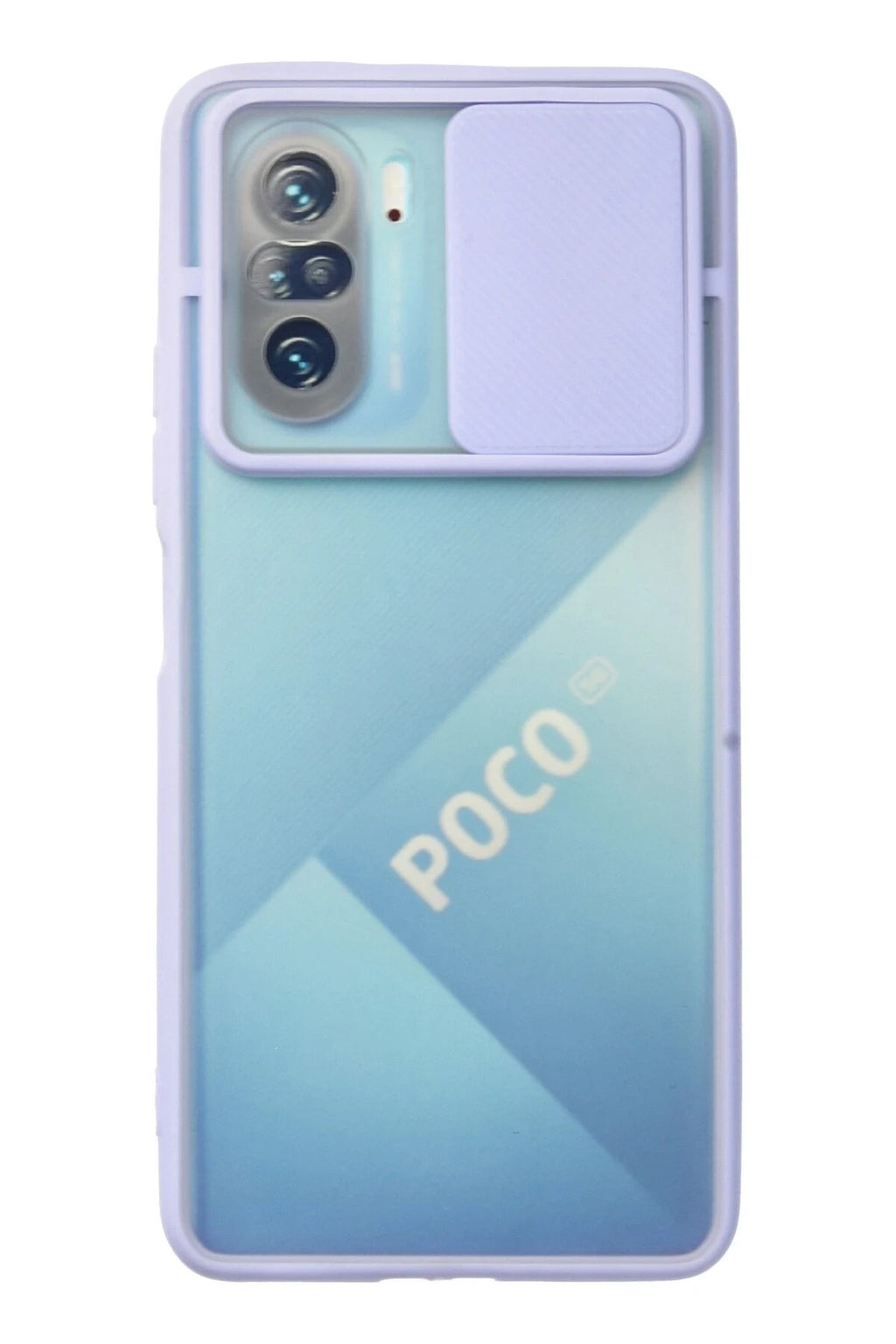 Mey İthalat® Poco F3 Kılıf Palm Buzlu Kamera Sürgülü Silikon - Lila