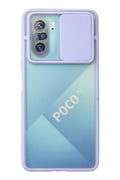 Mey İthalat® Poco F3 Kılıf Palm Buzlu Kamera Sürgülü Silikon - Lila