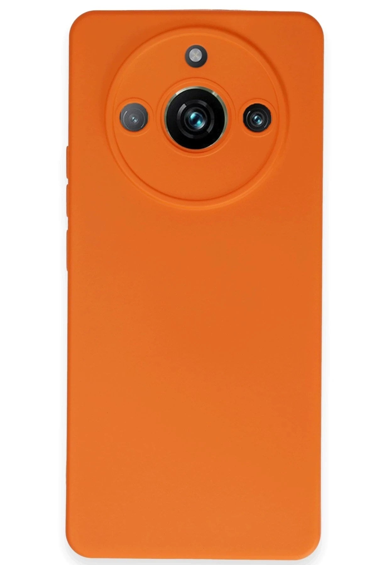 Mey İthalat® Realme 11 Pro Kılıf Nano içi Kadife Silikon - Turuncu
