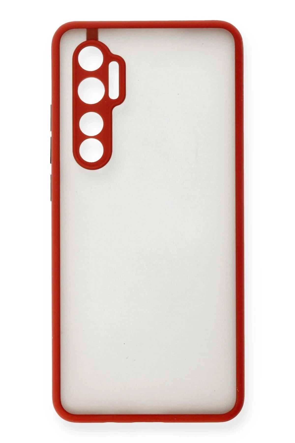 Mey İthalat® Mi Note 10 Lite Kılıf Montreal Silikon Kapak - Kırmızı