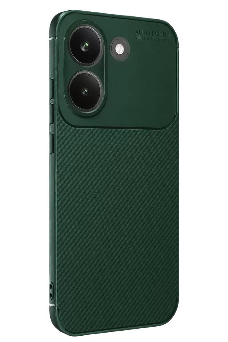Mey İthalat® Poco X8 Pro Auto Focus Karbon Kapak - Koyu Yeşil