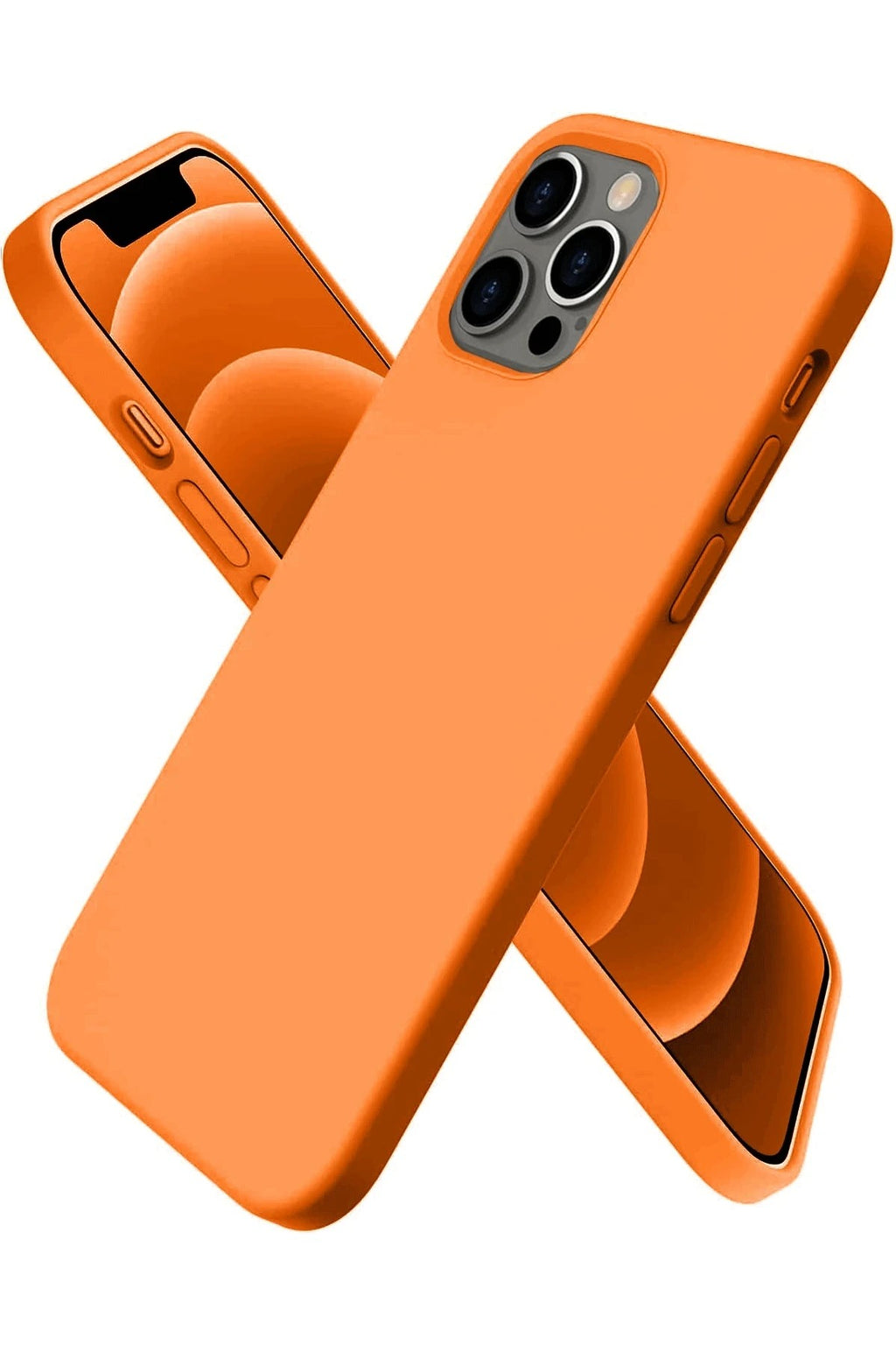Mey İthalat® iPhone 12 Pro Max Kılıf First Silikon - Turuncu