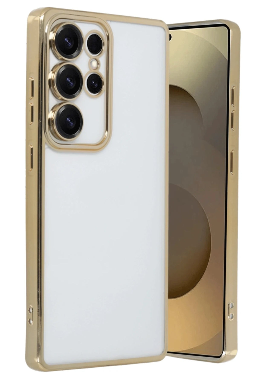 Mey İthalat® Samsung Galaxy S25 Ultra Kılıf Lensli Silikon - Gold
