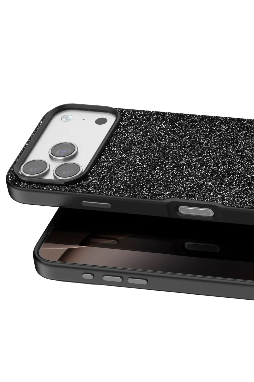 Mey İthalat® iPhone 17 Pro Bright Simli Kapak - Siyah