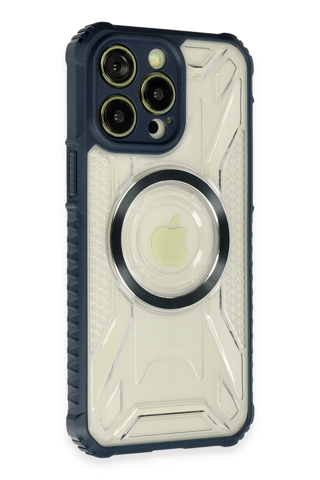Mey İthalat® iPhone 14 Pro Kılıf Prag Magneticsafe Kapak - Lacivert