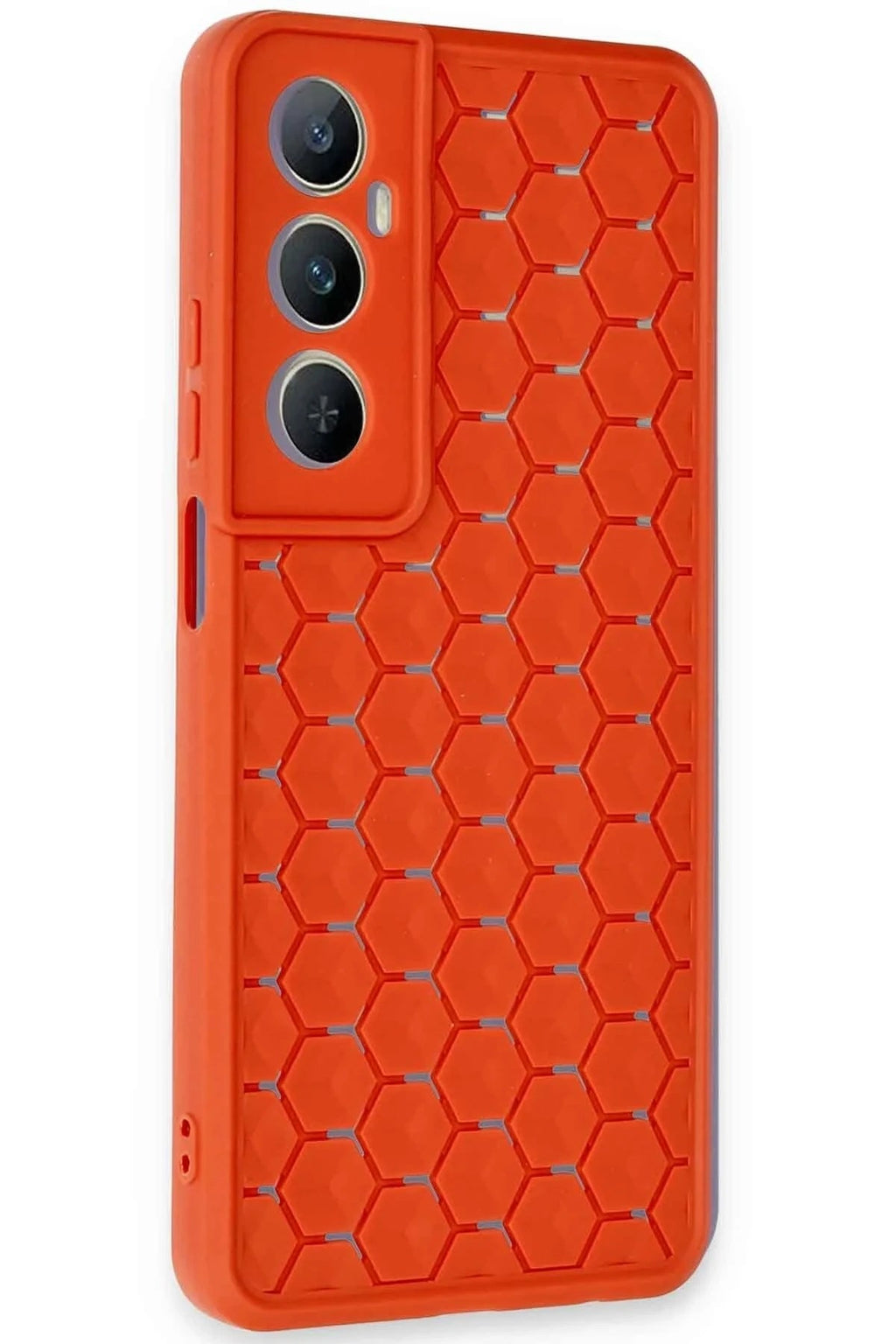 Mey İthalat® Realme C65 Kılıf Petek Silikon Kapak - Kırmızı