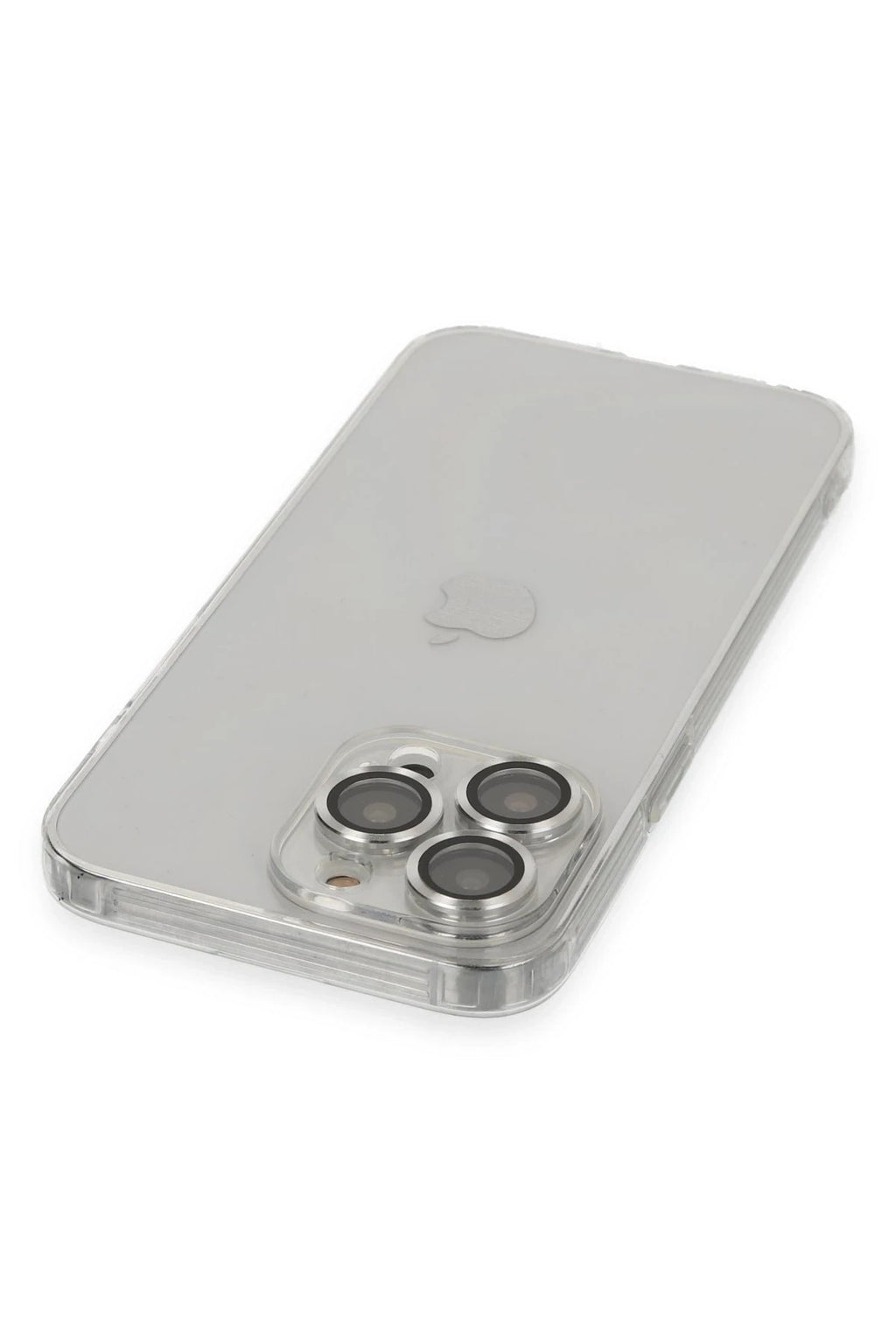Mey İthalat® iPhone 13 Pro Max Kılıf Luko Lens Silikon - Gümüş