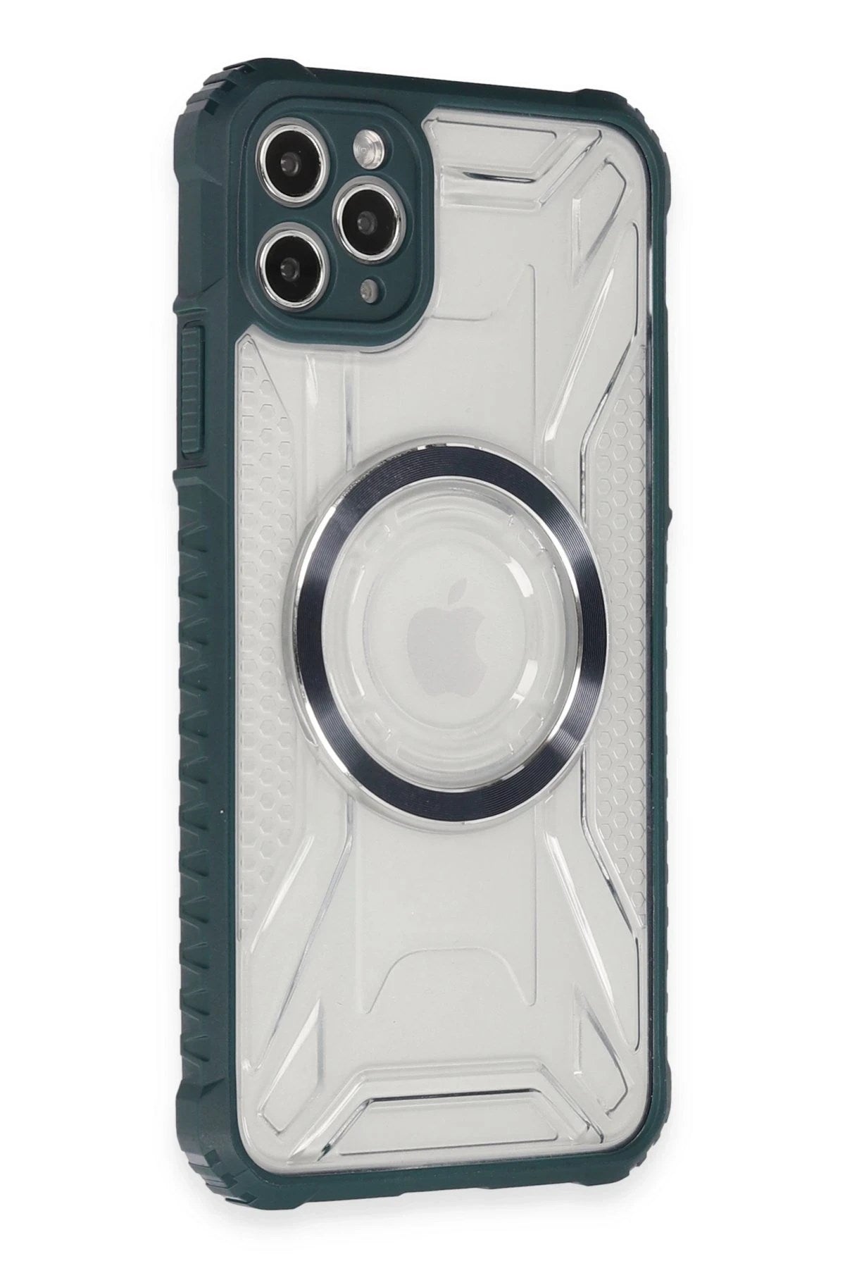 Mey İthalat® iPhone 11 Pro Max Kılıf Prag Magneticsafe Kapak - Koyu Yeşil