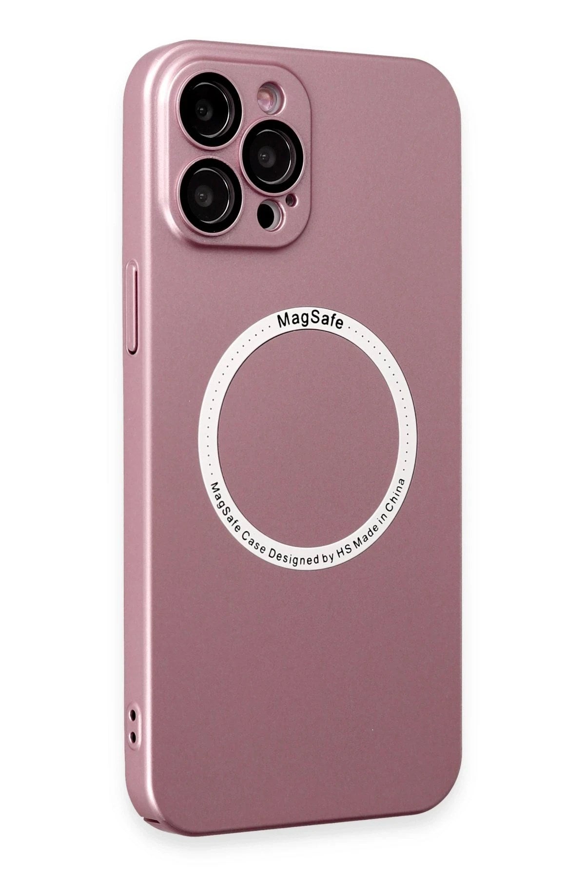 Mey İthalat® iPhone 12 Pro Kılıf Jack Magneticsafe Lens Silikon - Rose Gold