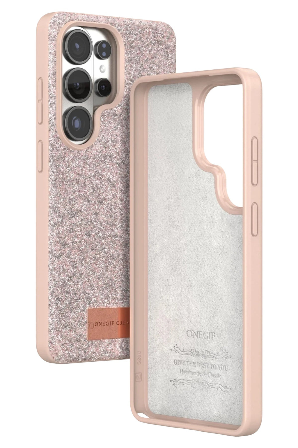 Mey İthalat® Samsung Galaxy S26 Ultra Bright Simli Kapak - Pembe
