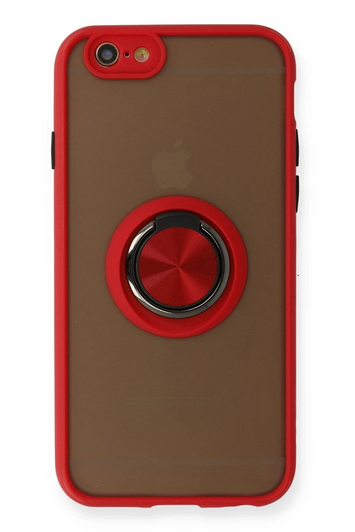 Mey İthalat® iPhone 6 Kılıf Montreal Yüzüklü Silikon Kapak - Kırmızı