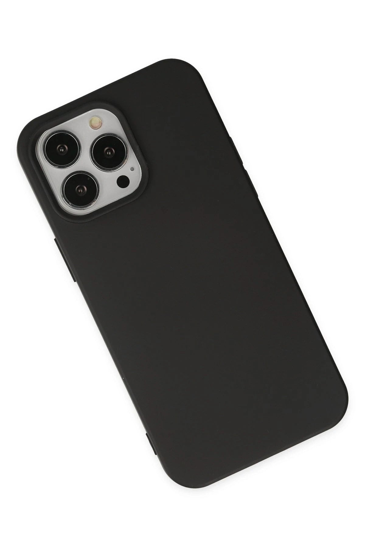 Mey İthalat® iPhone 14 Pro Max Kılıf Nano içi Kadife Silikon - Siyah