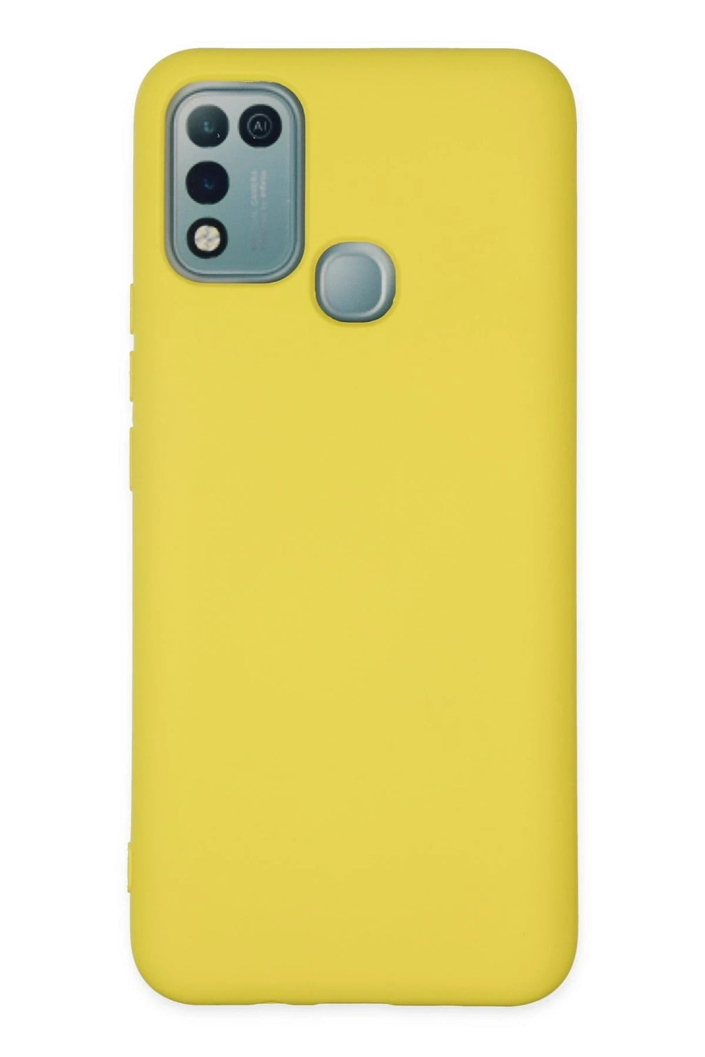 Mey İthalat® İnfinix Hot 10 Play Kılıf Nano içi Kadife Silikon - Sarı