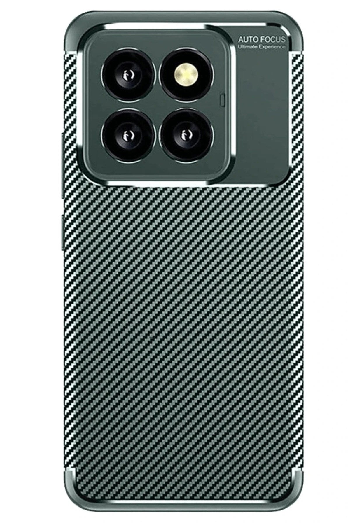 Mey İthalat® Mi 14T Pro Kılıf Auto Focus Karbon Kapak - Koyu Yeşil