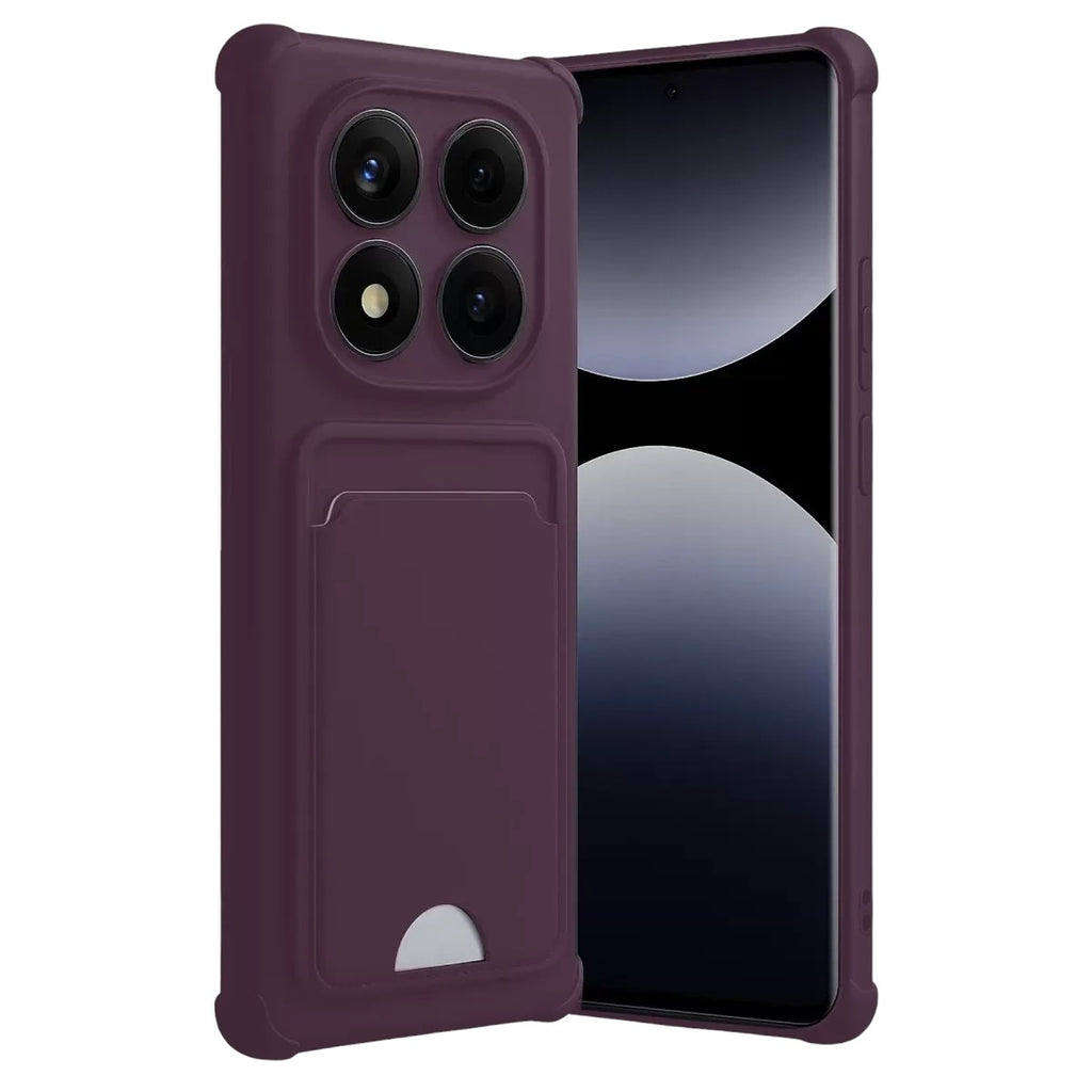 Mey İthalat® Redmi Note 14 Pro Plus Kelvin Kartvizitli Silikon - Derin Mor