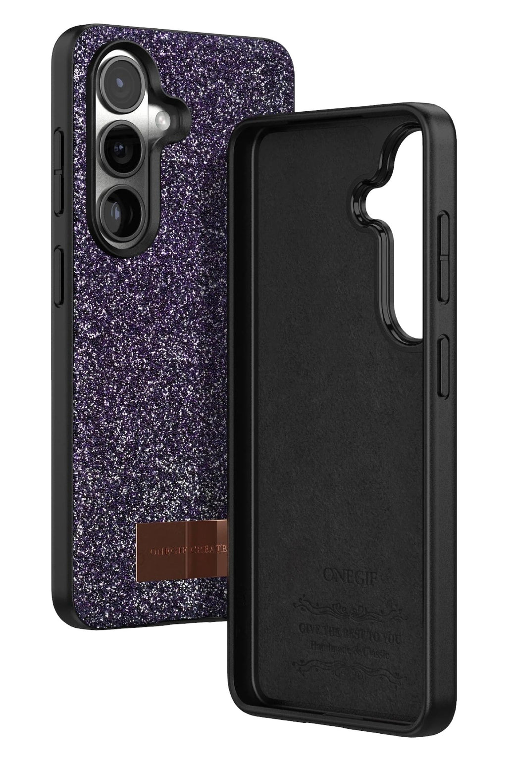 Mey İthalat® Samsung Galaxy S26 Plus Bright Simli Kapak - Derin Mor