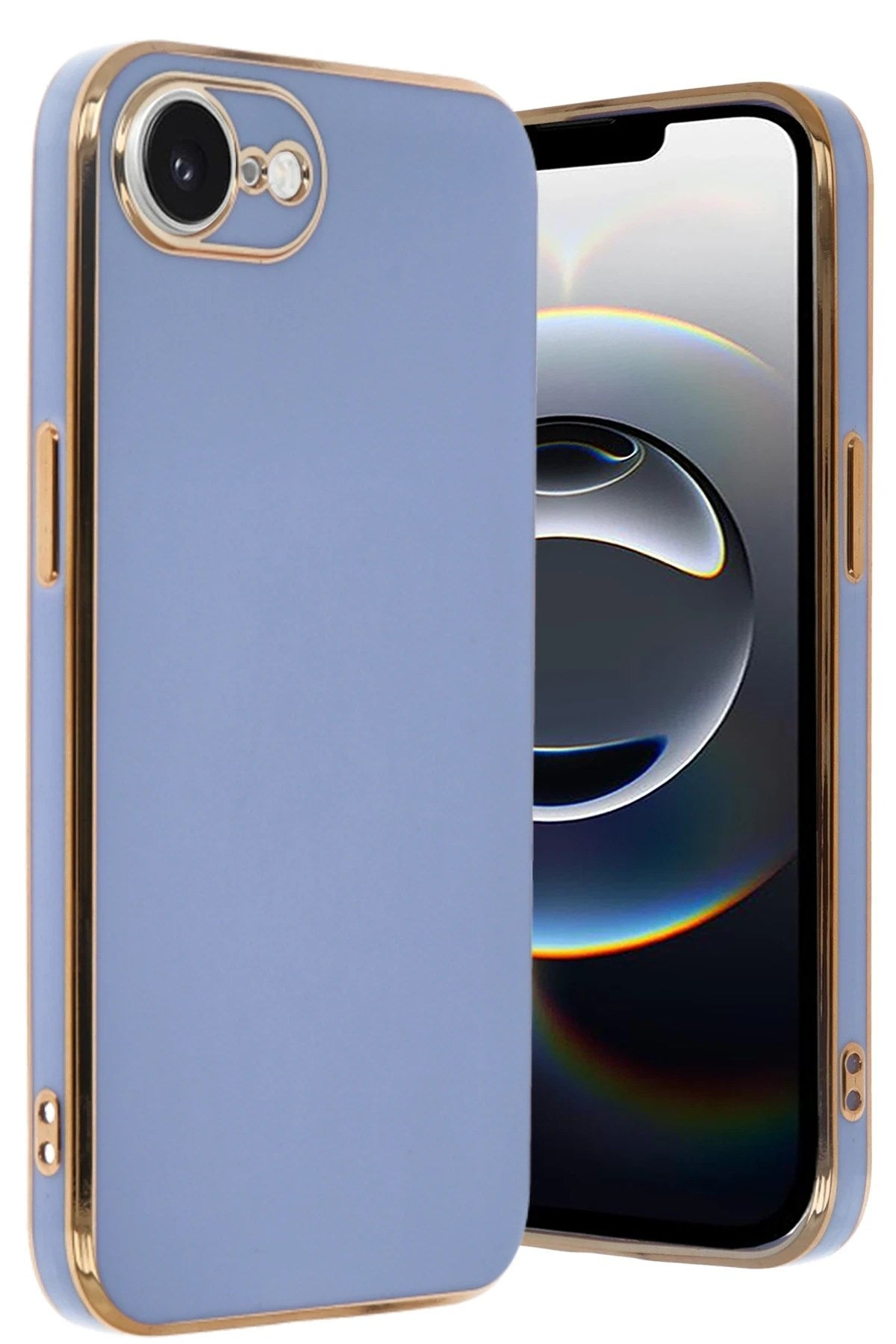 Mey İthalat® iPhone 16E Kılıf Volet Silikon - Mavi