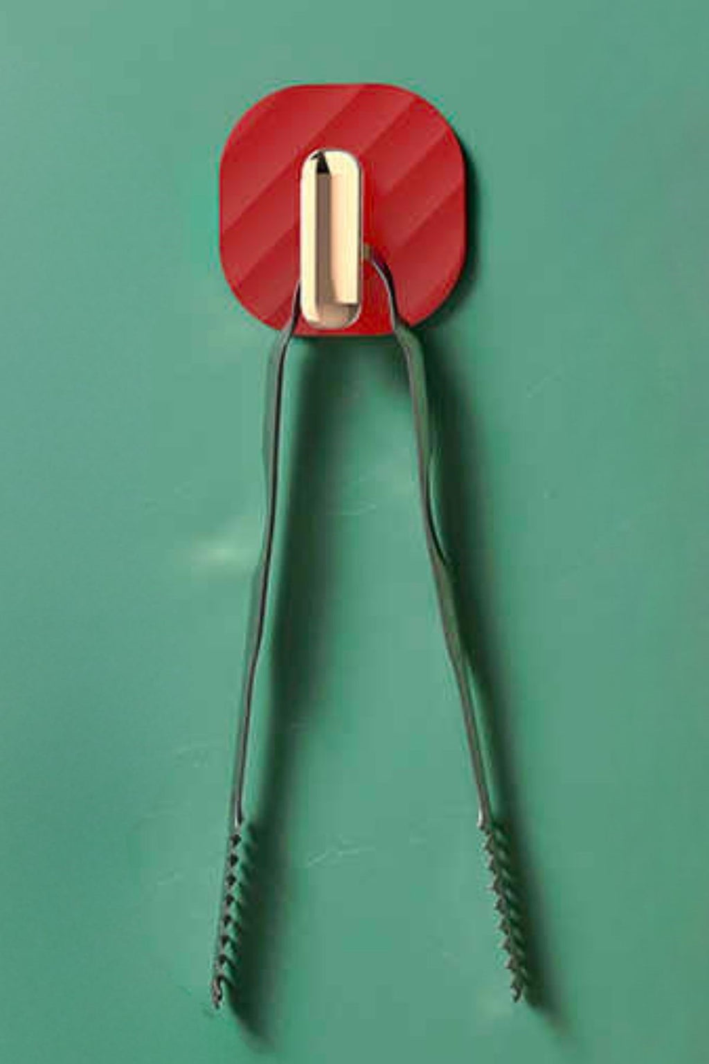 2li Yapışkanlı Retro Askılık Dolap Kapak Kulpu Kırmızı