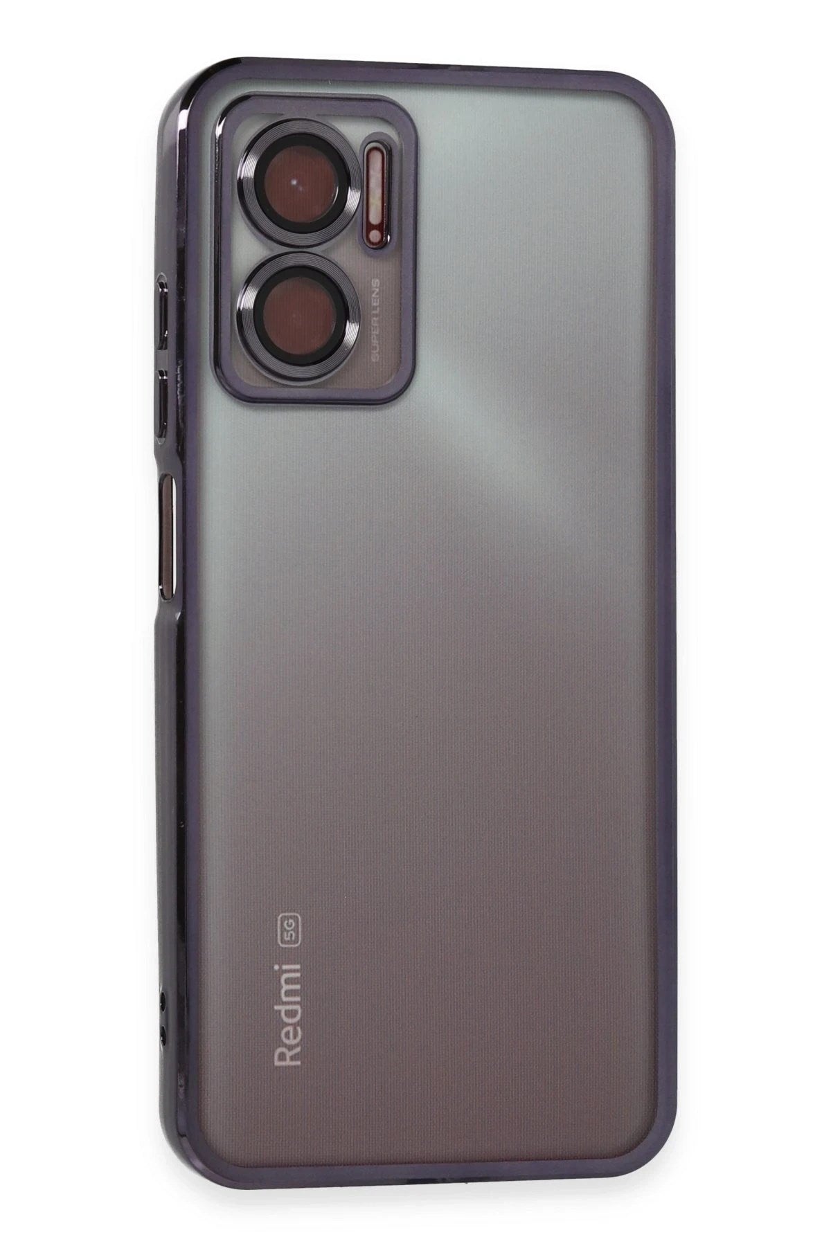 Mey İthalat® Redmi Note 11E Kılıf Lensli Silikon - Mor