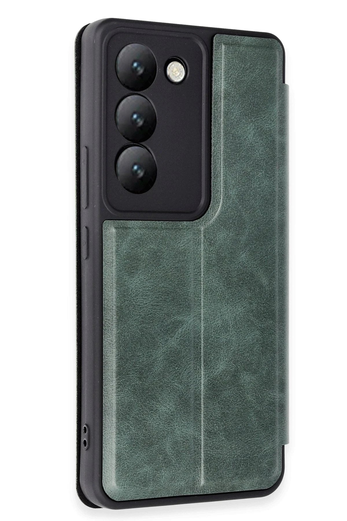 Mey İthalat® Vivo V30 Lite 4G Kılıf Flip Cover - Koyu Yeşil